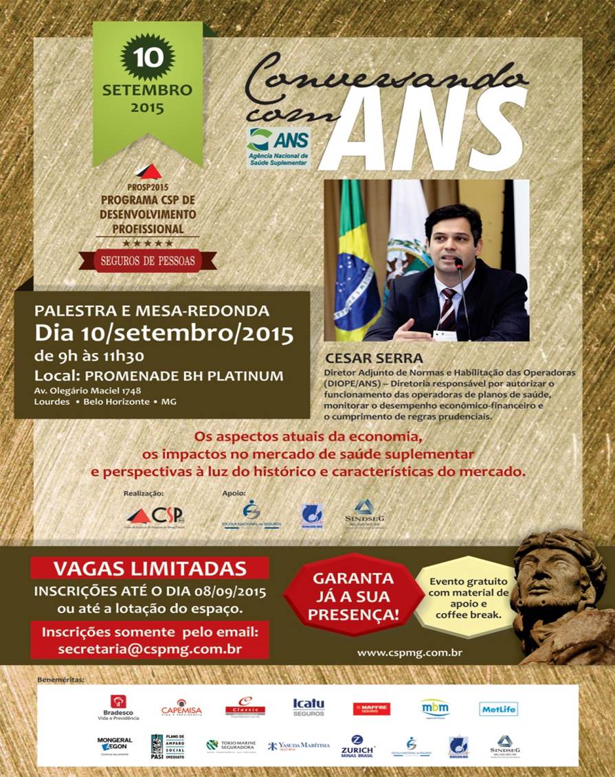 CSP-MG recebe diretor da ANS para debater saúde suplementar