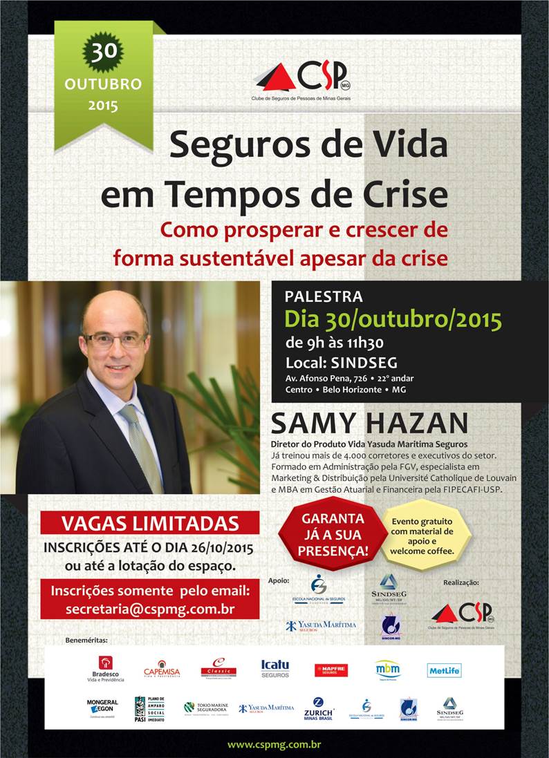 CSP-MG debate seguro de vida em tempos de crise