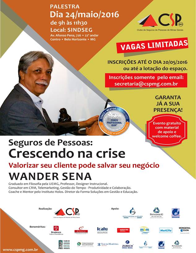 Palestra "Seguros de Pessoas: Crescendo com a crise"