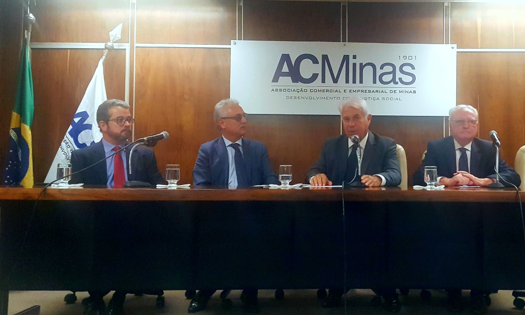 Landulfo Ferreira, Sérgio Barroso, Lindolfo Paoliello (presidente da ACMinas) e Omar Meira