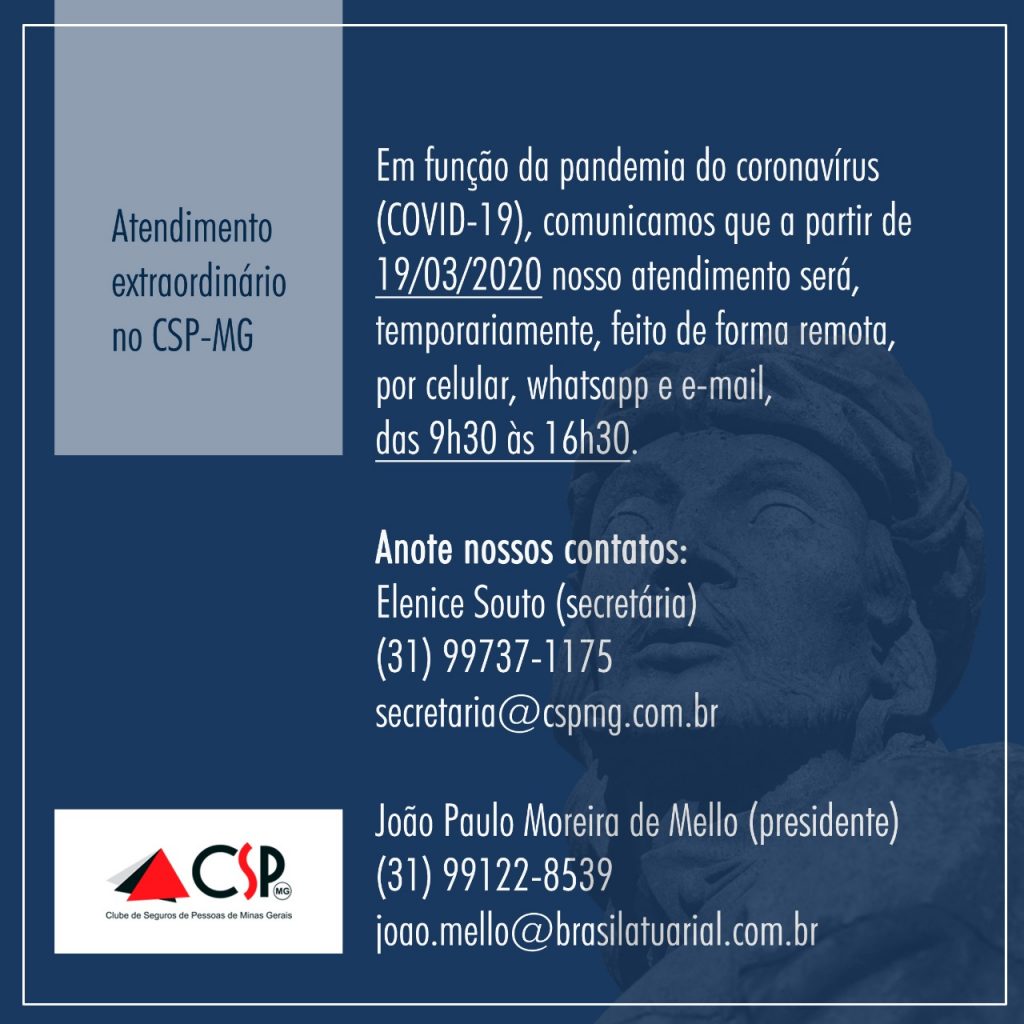 Atenção! Atendimento extraordinário no CSP-MG