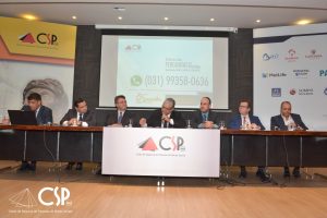 27/03/2019 –  6º Encontro do Clube de Seguros de Pessoas de Minas Gerais (CSP-MG). Após a palestra, o presidente da FenaPrevi e lideranças do mercado participaram de debate e responderam às perguntas dos participantes.